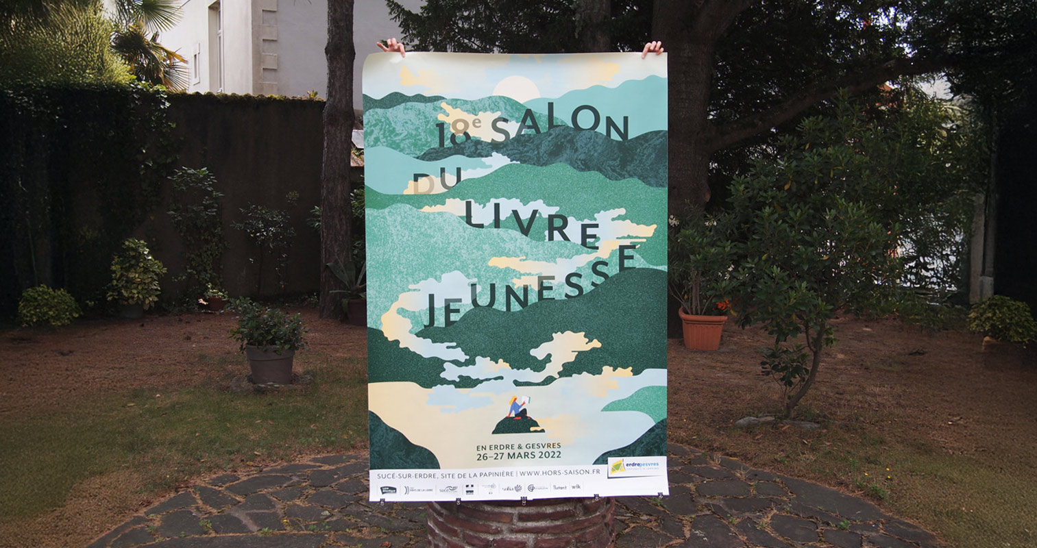 Affiche pour le Salon du livre jeunesse en Erdre & Gesvres